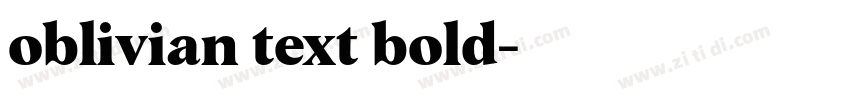 oblivian text bold字体转换